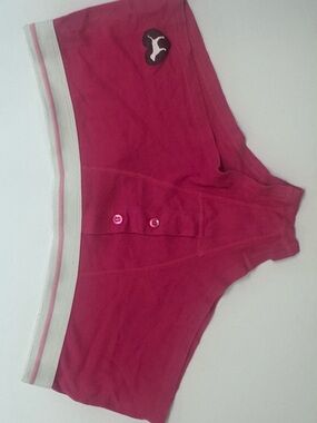 Victoria's Secret Hot Pink Cotton Boyshorts with Contrast Waistband